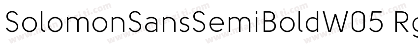 SolomonSansSemiBoldW05 Rg Regular字体转换